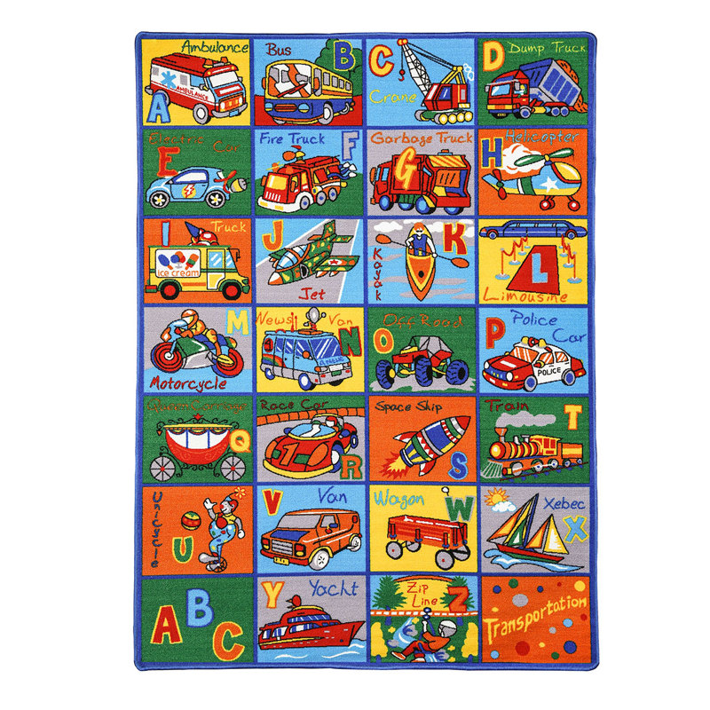 Hyden Rectangle Checkered Machine Woven Nylon Rug