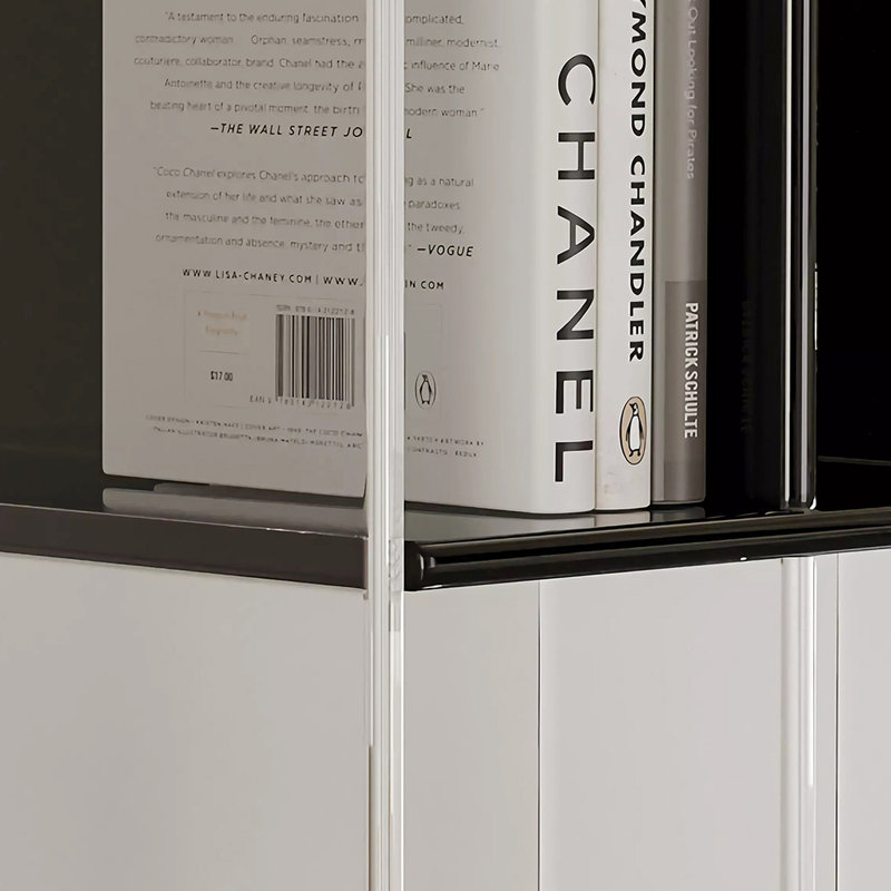 Modern minimalist acrylic small bookcase, Black