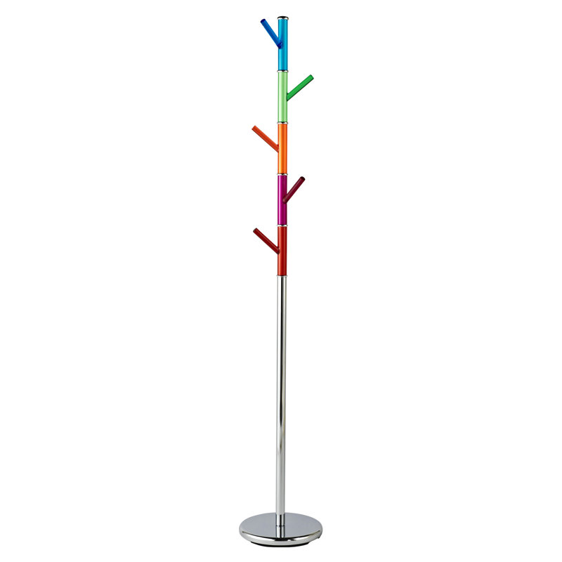 Plastic Freestanding Coat Rack, Multi-Coloured