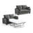 2-in-1 Pull-out Full Side Rv Sleeper Sofa Bed Convertible Chenille Sofa With 20w Fast Charging Led Light Memory Foam Couch Layered Cushion Trim-1264533457