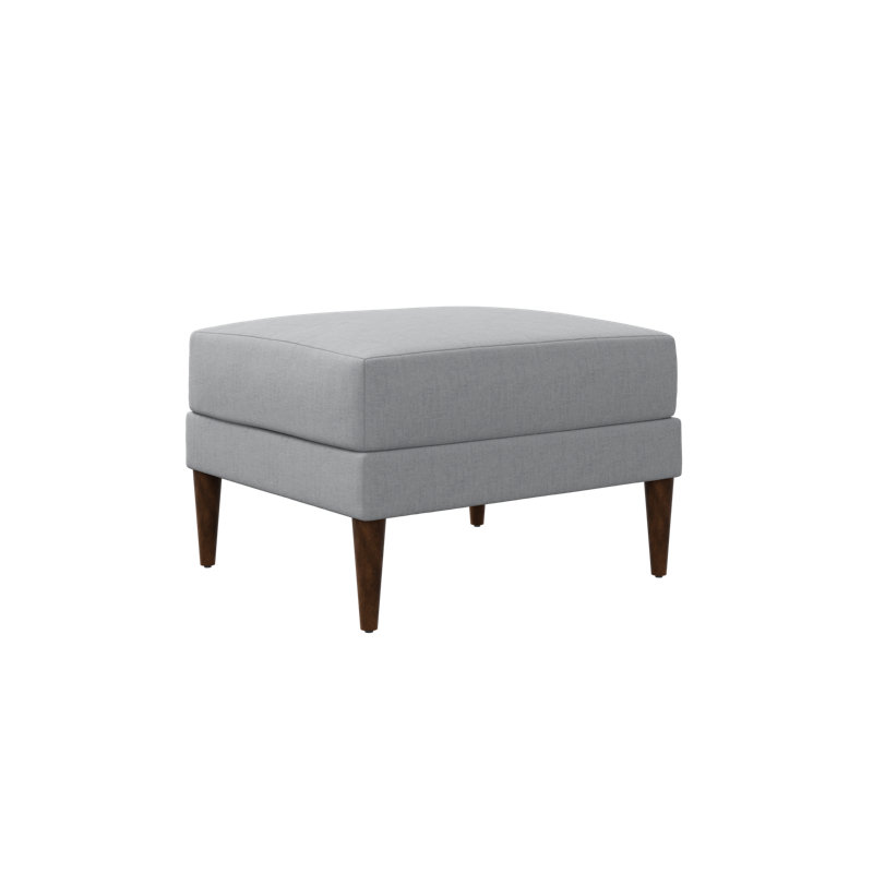 Essential Ottoman, Moon Upcycled Poly, Dark Brown