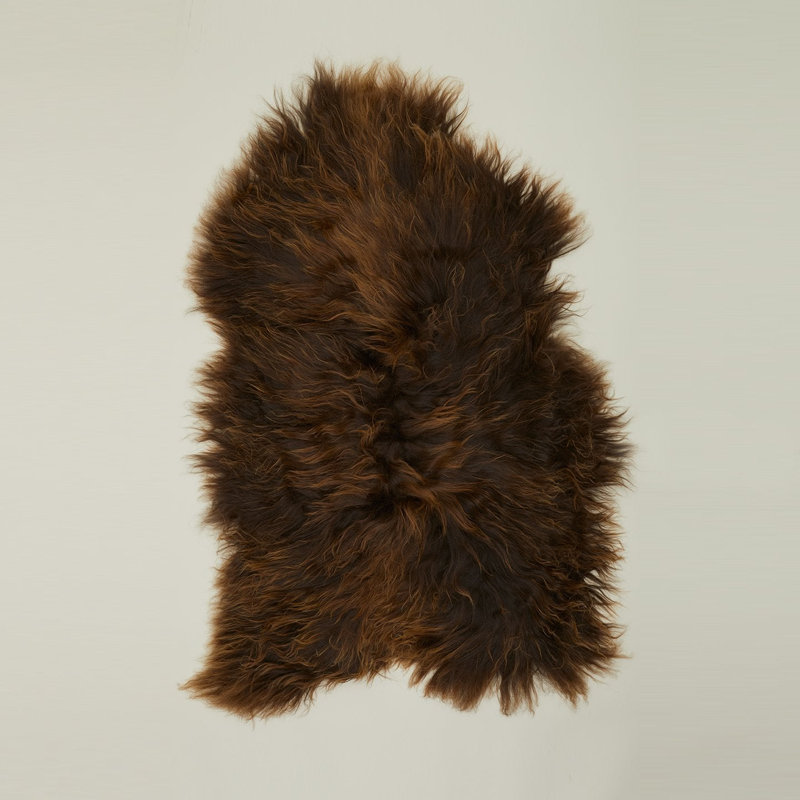 Icelandic Sheepskin Black, Brown, Novelty 3' x 4'