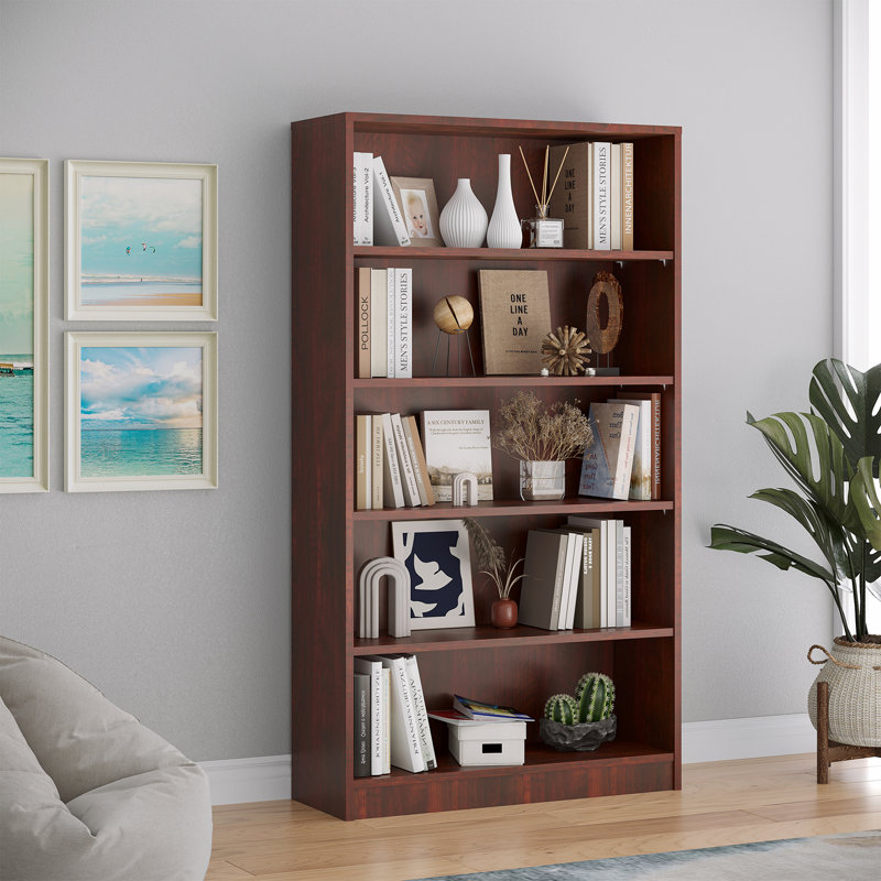 Bibliothèque standard Cremorne, Merisier, (5 tablettes) H 60 po x l 33 po x P 12 po