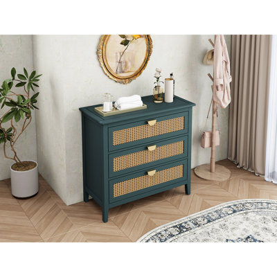 3 Drawer Cabinet With Natural , Enhances Room Ambiance 3 Decorative Choice