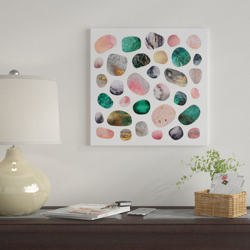 « pretty pebbles » par elisabeth fredriksson, impression sur toile tendue, H 12 po x l 12 po x P 1,5 po, Toile tendue