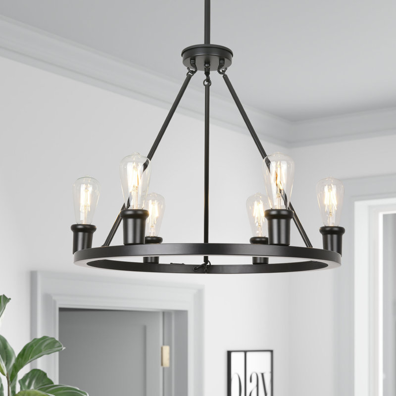 6 - Light Dimmable Chandelier