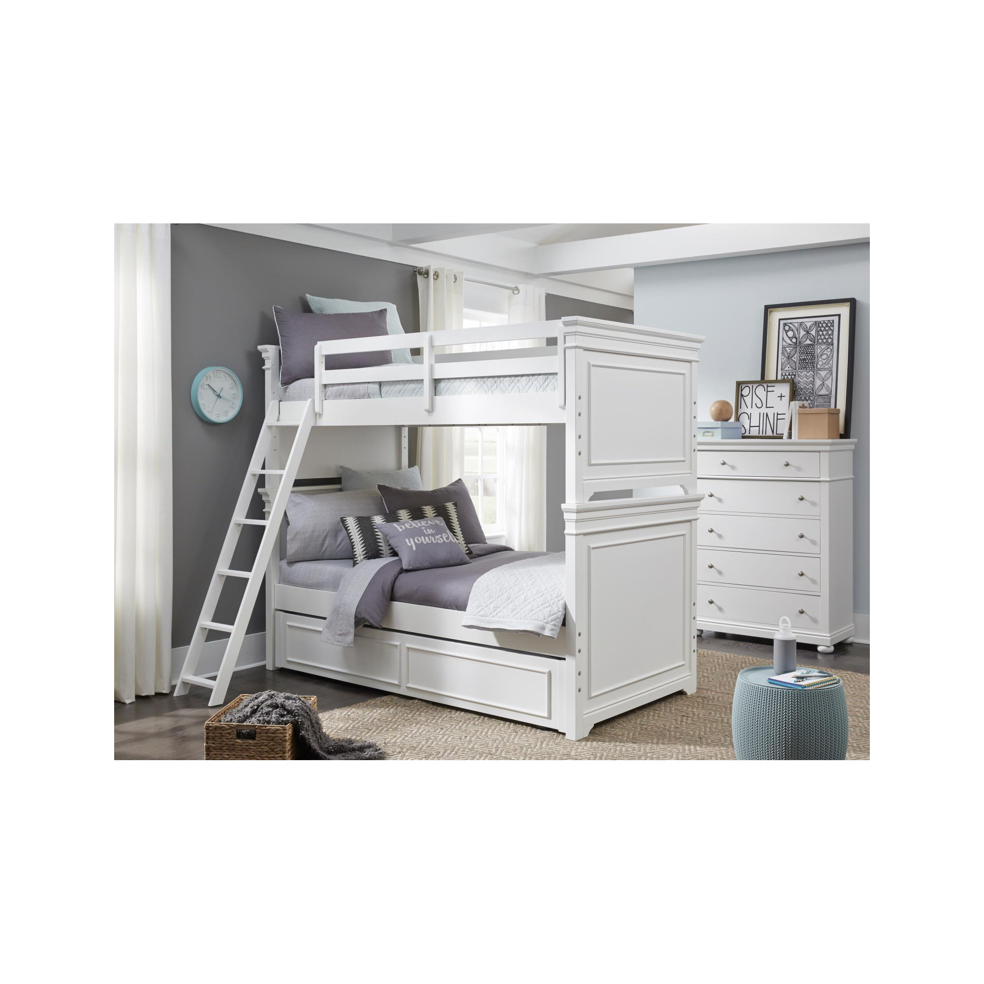 Canterbury 2.0 Twin-Over-Twin Bunk Bed, White