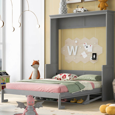 Grand lit escamotable avec tablette