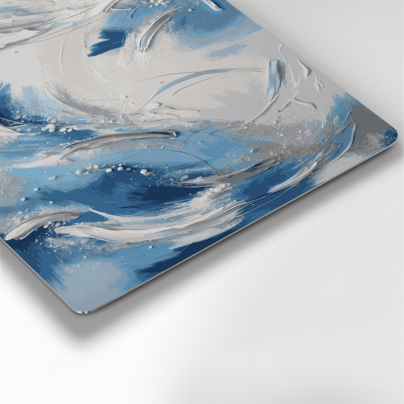 «Lyrical Abstraction 92», art mural en métal gris, H 12 po x l 18 po