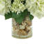 Hydrangea Floral Arrangement In A Clear Glass Vase-1818535252