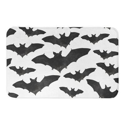 Tapis pour salle de bain bat print