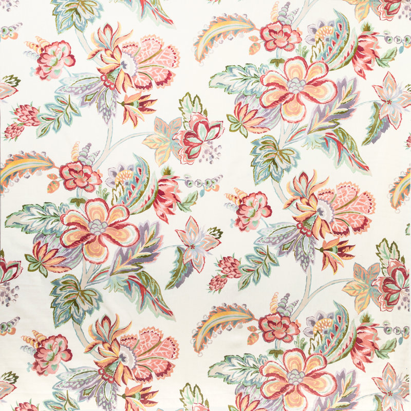 Avondale Augustine Print Fabric, Pink/Green