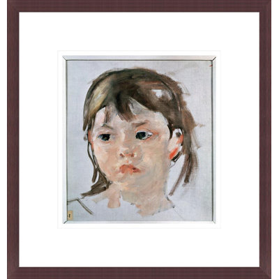 Head of a Young Girl (oil on canvas) by Mary Cassatt -Framed Giclee Print