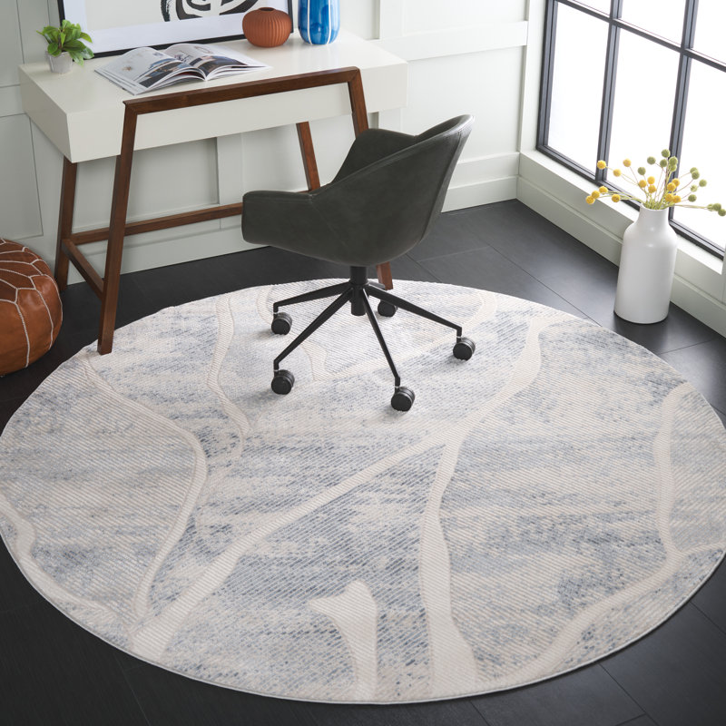 Oberman Performance Abstract Rug, Round 6'7"