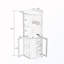 Armoire de garde-manger avec prise de courant, lumières et support en verre
