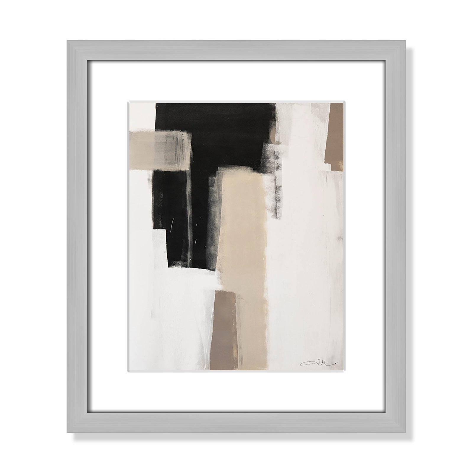Giverny Earth Scapes I Print, Yes, Silver Single Picture Frame, 15" H x 13" W x 1.25" D