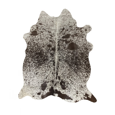 Brown and White Cowhide Handmade Area Rug