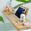 Plateau de baignoire pliable en bambou, extensible et compatible avec tous les accessoires de baignoire