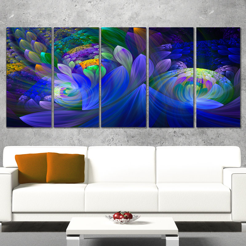 Ensemble 5 pièces d’art mural sur toile tendue