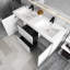 60 po Meuble-lavabo autoportant à double cuve avec comptoir-621491423