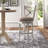 Swivel Upholstered Counter Stool with Solid Wood Frame-539139260