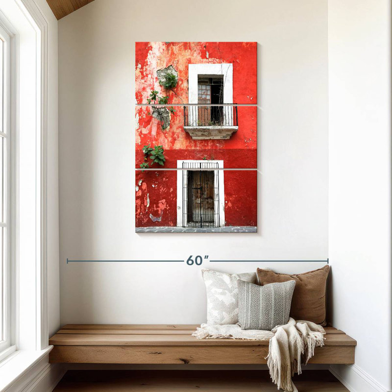 Lilie Red Facade, 45" H x 28" W