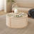 Round To Square Block Modular Coffee Table Light Natural Rattan With Storage 4 Piece