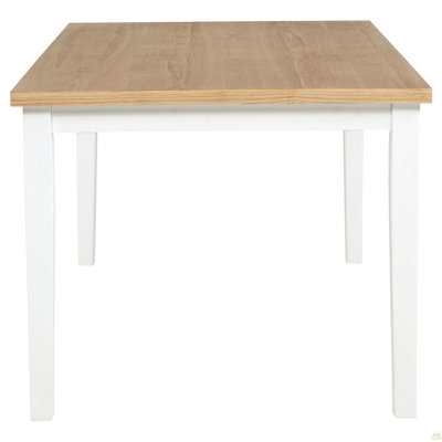 Calloway Brown and White Rectangular Dining Table