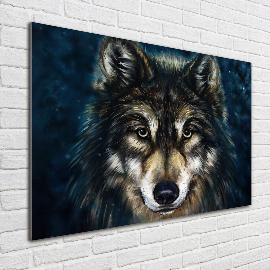 Glasbild Wolves