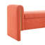 Banc de rangement en tissu orange avec accoudoirs, commode pratique avec repose-pieds intérieur et accoudoirs modernes-130598256