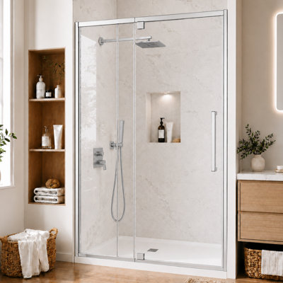 LEROKA Adjustable Hinge Door with SGCC-certified 6mm (1/4 in.) Tempered Glass