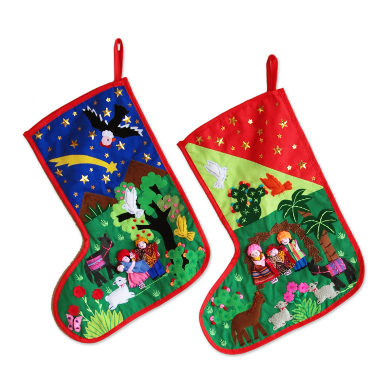 Nativity 2 Piece Stocking Set