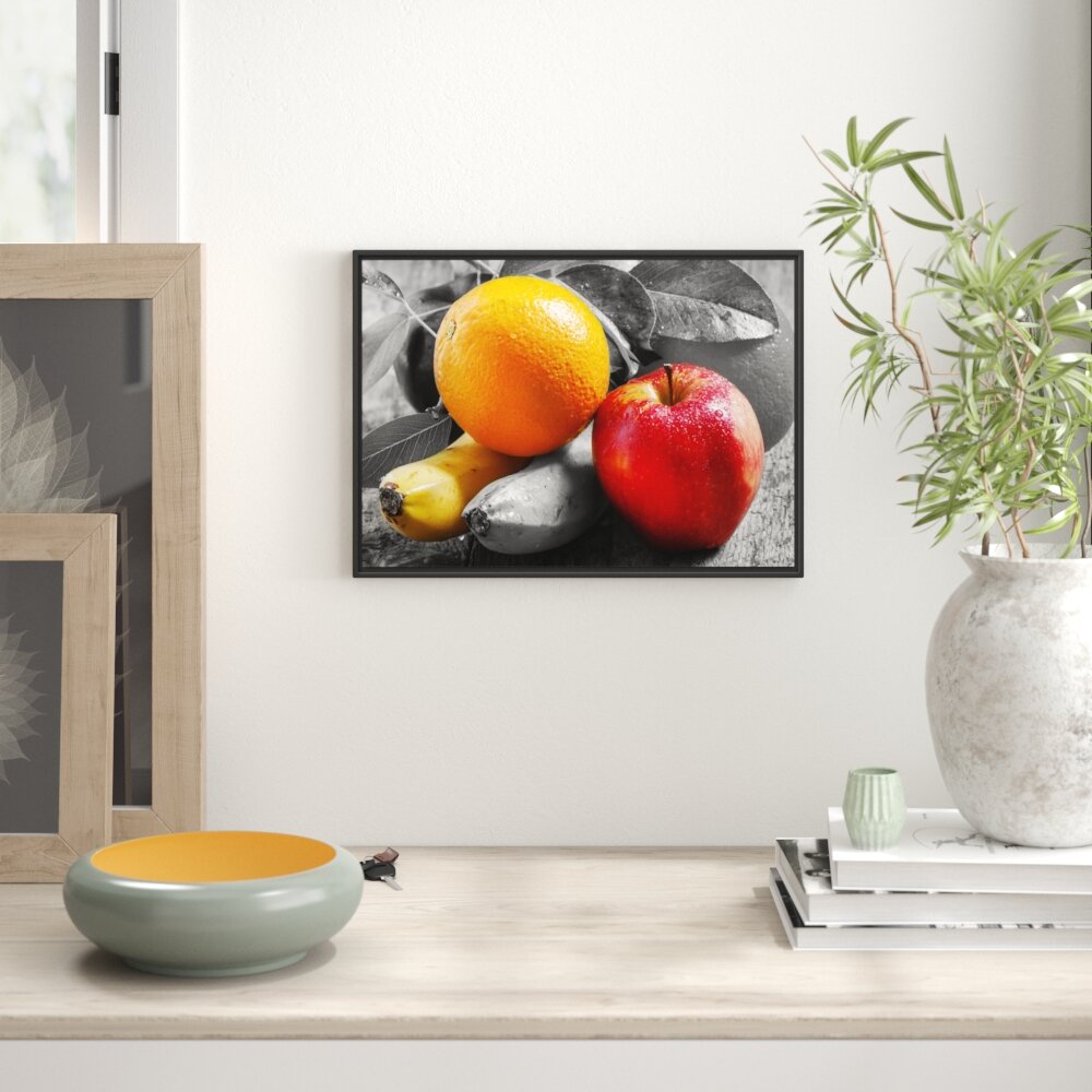 Gerahmtes Wandbild Apfel Banane Orange und Co.