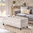 Gray Storage - 50" X 20.5" 18.3" With Wheels Move Board Games & Controllers Easily-1694368482