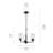 Winslow 3-Light Black Chandelier with Clear Seeded Glass Shades
