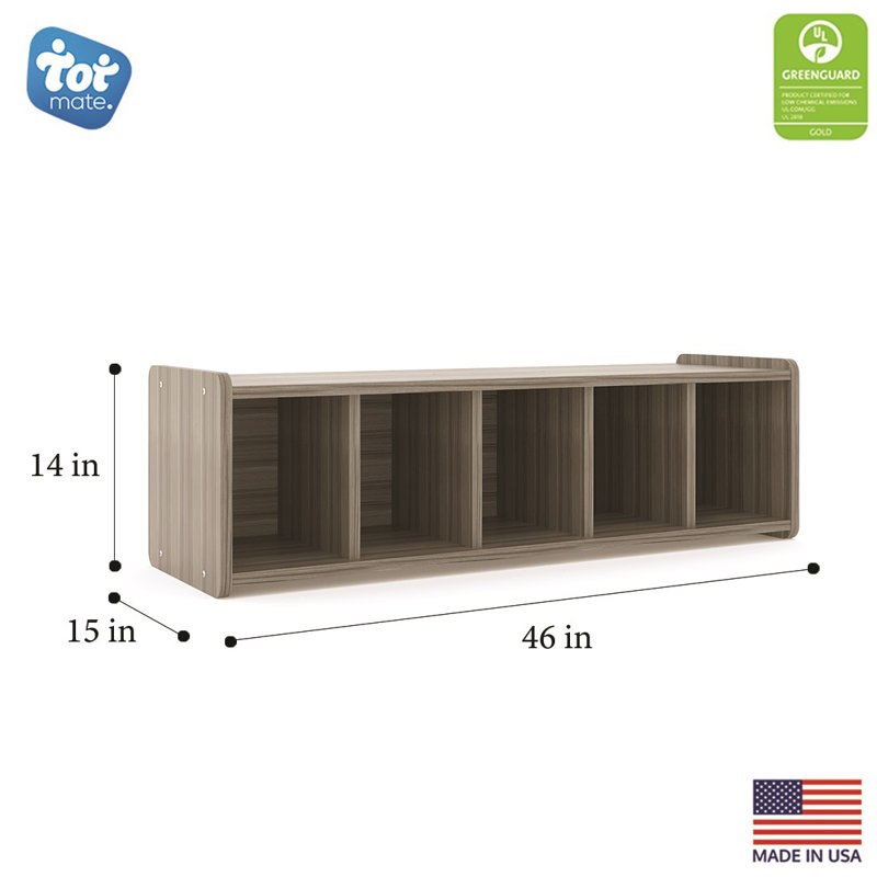 Banc à livres 5 compartiments Tot Mate, Non, Gris