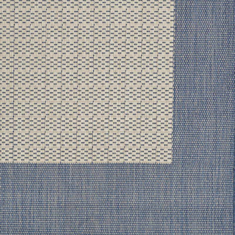 Tapis intérieur / extérieur Sania, Bleu, Rectangle 7 pi 6 po x 10 pi 9 po