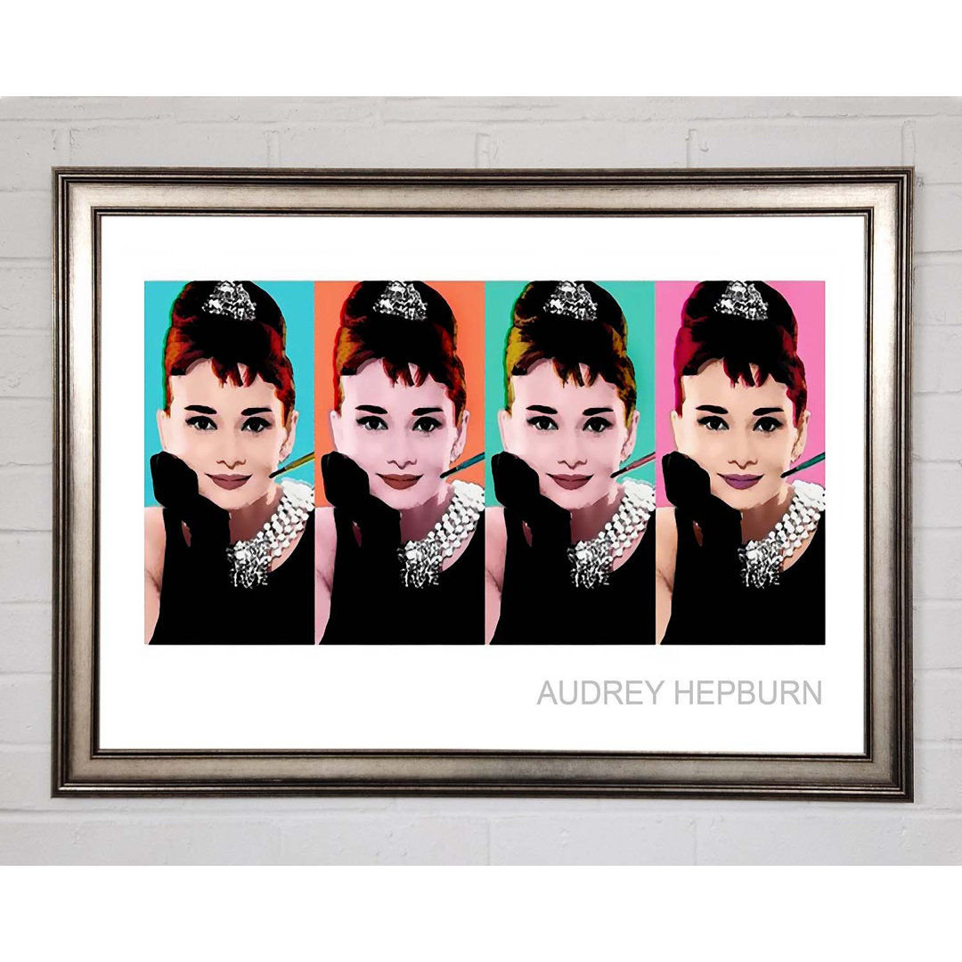 Audrey Hepburn 4 Gesichter - Einzelne Bilderrahmen Kunstdrucke