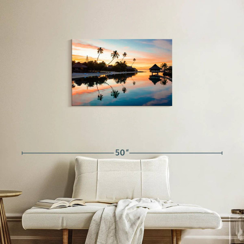 Ravi Palm Beach Reflection, 20" H x 30" W