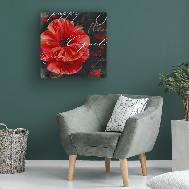 Art sur toile «bolle saasha le pavot iv», H 24 po x l 24 po