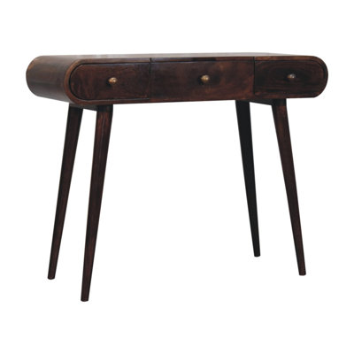 Commode en noyer, table de miroir pliable