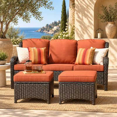 Peridot 72.83'' Wide Straight Patio Sofa with Cushions