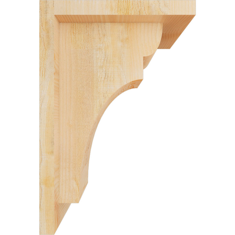 Yorkshire Yorktown avec plaque arrière, H 12 po x l 6 po x P 8 po, Sapin de Douglas, Sciage brut