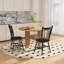 Modern Farmhouse Dining Set - Cross-Leg Round Table & Windsor Chairs - 3/5-Piece Kitchen Set-1591034525-1591034524