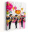 Vibrant Mariachi Fiesta Abstract Traditional Wall Art Print 1 Piece Wrapped Canvas Wall Art-279153661