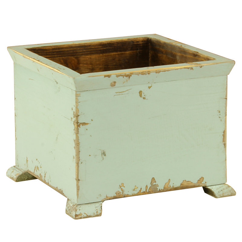 Boîte à fleurs en bois Français lantilly, Turquoise