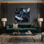 Abstrait art fluide sur toile grise 10-437312898