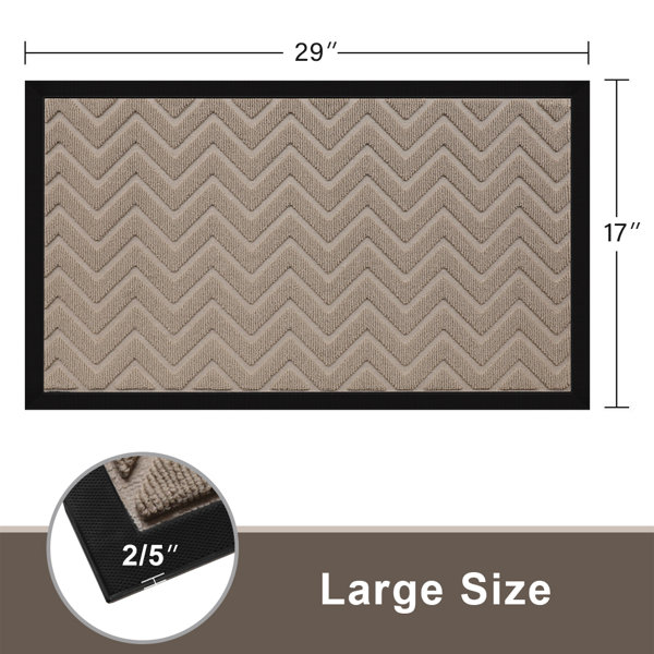 Latitude Run® Wendela Non-Slip Chevron Outdoor Doormat