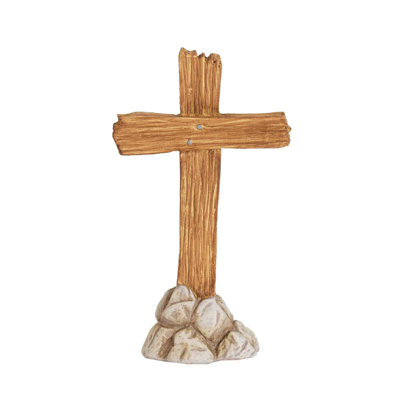 Figurine en croix avec carte baptisée