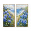 Hortensias dans un jardin en bord de mer I - Collection de 2 panneaux de toiles florales-966166848-966166879